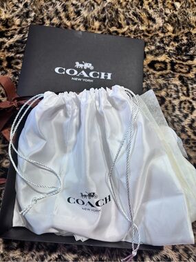 COACH New York Gift Box with Brown Ribbon